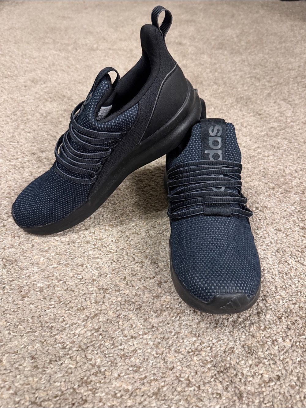 adidas Women's Black Knit Lace-Up Sneakers